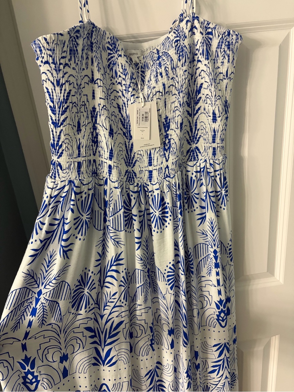 Z Supply Blue and White Printed Maxi Dress - Picture 6 of 8